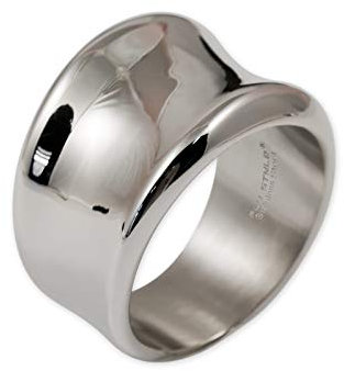 Fly Style Damen Ring aus 316 L Edelstahl - Fingerring Damen 17 mm breit - Damen Schmuck, Ring Grösse:21.0 mm