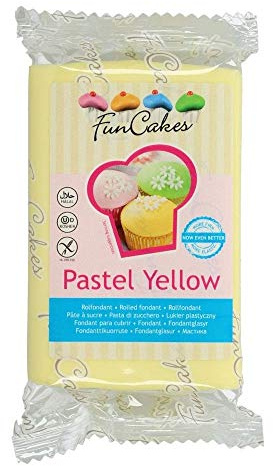 Pastelgul Sockerpasta Pastel Yellow 250g - FunCakes