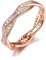 Qings 925 Sterling Silber Rosé Gold Vergoldet Ring mit Zirkonia verlobungsringe für Mutter Freundin