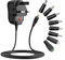 Outtag 12W Power Adapter DC 3V 4.5V 5V 6V 7.5V 9V 12V 1A Power Supply Universal Charger 100-240V 50/60Hz AC Adapter With 8Pcs DC Tips For TV Box Android LED Strip Light CCTV Camera WIFI Fan Router