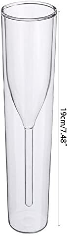 ZHANGWING Tasse de café Double Couches Transparentes Lunettes Champagne Flûtes Gobelet Bubble Mousseux Vin Tulips Cocktail Mariage Coupe en Verre de Mariage (Capacity : 51-100ml, Color : NO.1)