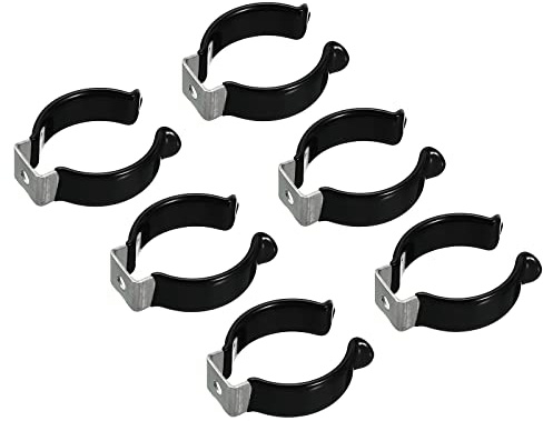 källkarta 6 st. T12 U clips hållare hållare rörklämmor rostfritt stål rörklämmor för lysrörshållare svart