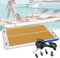 Wasserschwimmplattform Aufblasbare Angelplattform Große schwimmende Plattform Schwimmsteg Boot Yacht Schwimmdock für Seen 6,6 Fuß,