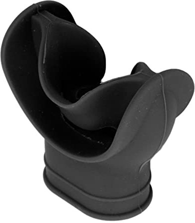 Alomejor Schnorchel-Mundstück, Tauchregler-Mundstück aus Lebensmittelechtem Silikon, Unverformbares Mundstück für Freitauchen (Schwarz)
