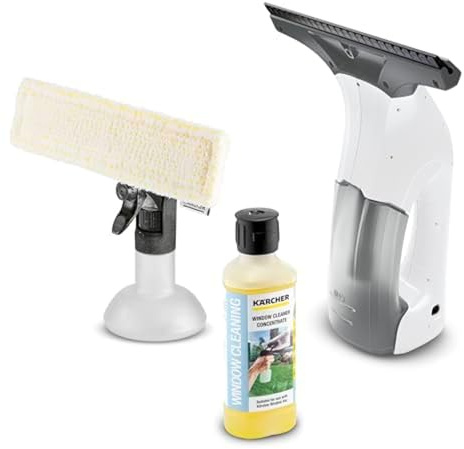 Kärcher WV 1 Electric Window Vacuum Squeegee 10 - Perfect for Showers, Mirrors, Glass, and Countertops - Electric Squeegee