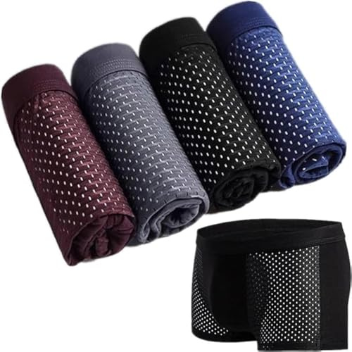 TAIYANYU Boxhero Bamboo Fibre Boxer Shorts Boxhero Boxer Shorts Bamboo Cool Underwear for Men Box Hero Underwear Size: 3XL