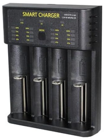 VoltShine Cargador Universal de Baterías Ni-Cd/Ni-Mh, compatible con diversas capacidades, ideal para recargar pilas recargables y prolongar su vida útil.