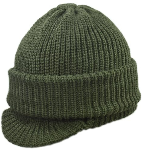 Melegari Balaklava stickad mössa, clusone | Populär Balaclava | Bergske- och jaktmössa | Billig men fungerar | Unisex, Armégrön, 54-60