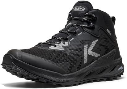 KEEN Men's Zionic Nxt Mid Height Waterproof All Terrain Comfortable Hiking Boots, Triple Black, 10
