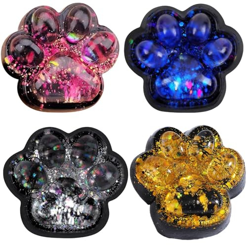 4 stycken katttassar squishy, squishy tass, klämleksak 6,5 cm x 6 cm leksak för att lindra stress, presentleksak lämplig för barn, ungdomar och vuxna