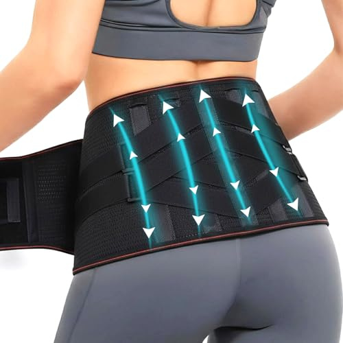 Fascia Lombare Supporto,Regolazione della Fascia Schiena per Uomini e Donne,Supporto Ergonomico e Stecche in Fibra di Carbonio per Lavoro,Sciatica,Postura