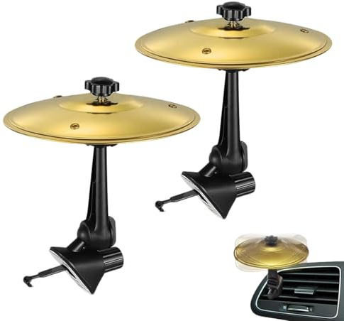 Auto Crash Becken, 2 pcs Autounfall cymbals, Drum Cymbals für Auto, Aut-o Crash Becken LüFtungsschlitz, Mini Trommel Becken für Aut-o, Au-to trommel Cy-mbals, Au-to Musikinstrument Becken, für Auto