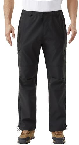 OlmecsHKEU Pantalon Cargo Homme Imperméable Séchage Rapide Pantalon de Travail Randonnée avec Taille Élastique