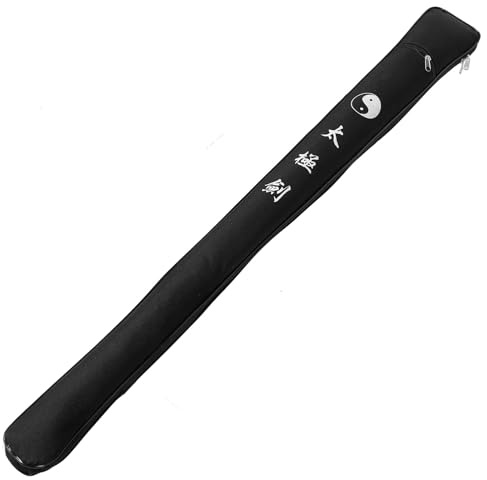 Beavorty Étui de Rangement pour Sabre Tai-chi en Tissu Oxford Imperméable 105 Cm, Housse de Transport Noire de Wushu, Pochette Pratique pour Arts Martiaux et Entraînement