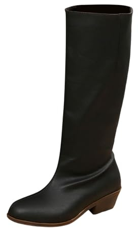 Generisch Zapatos medievales, botines, botines, botines descalzos, botas de vaquero para mujer, resistentes a la nieve, antideslizantes, impermeables, zapatos de invierno, zapatos planos de escalada