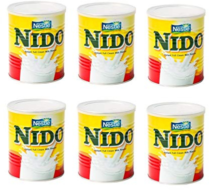 6er Pack, Nido Instant Vollmilchpulver, Instant Full Cream Powder, Nestle 6 x 400g, 2,4kg