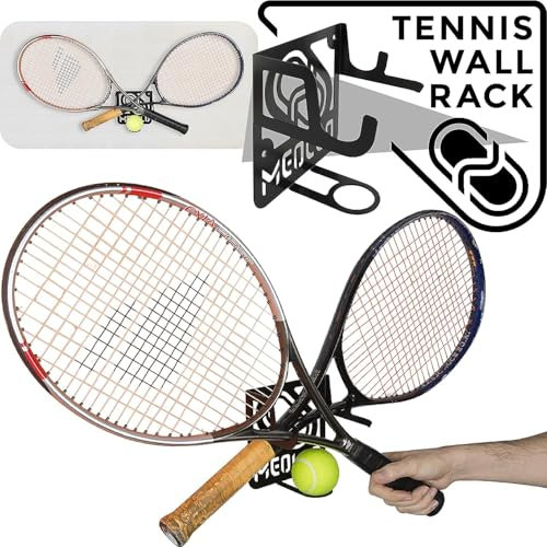 Tennisschläger Wandhalterung (100% Stahl) (schwarz)