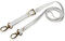 Josephine Osthoff - SCHULTERRIEMEN Echtleder Ersatzriemen Gurt Crossbody Strap Ersatz 135 cm Länge 2 cm Breite, Farbe:Weiß/Gold