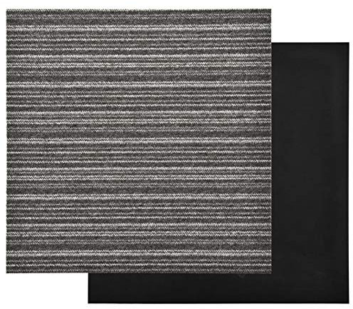 Festnight Baldosa de Suelo de Moqueta Baldosa paa Salón Cocina Oficina Baño Moderna 20 uds 5m² 50x50cm Antracita Rayada