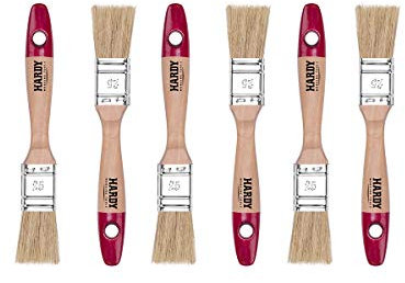 HARDY WORKING TOOLS Lot de 6 pinceaux plats A0200-360610 de 25 mm de large avec manche en bois
