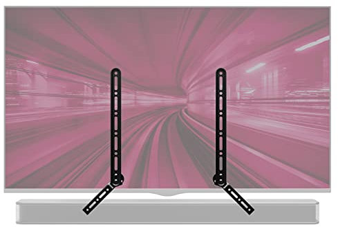 PUTORSEN Soundbar Halterung Universal für die Montage unter TV, für 23-65 Zoll TV, für die meisten Soundbars bis zu 15kg, Einfache Montage, schwarz