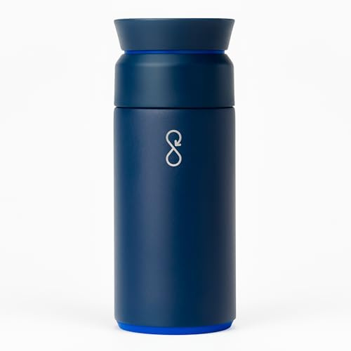Ocean Bottle Brew Flask 350ml | Insulated Travel Flask for Hot & Cold Drinks | Recycled Stainless Steel | Sustainable, Eco Friendly Gift (Ocean Blue)