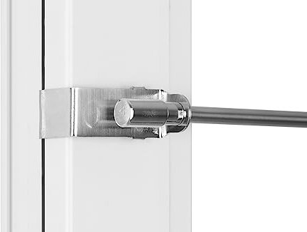 RENA Gardinenstange aus Metall Teleskopstange Vorhangstange für Scheibengardinen Scheibengardinenstange für Küchengardinen Bistrogardine Fenstergardinen Ausziehbar 75-125cm Silber