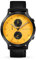 Lilienthal Berlin Chronograph Line 2 in schwarz/gelb – Herrenuhr am schwarzen Leder Armband – aus Chirurgenstahl mit einem Quarzuhrwerk & saphirgehärtetem Mineralglas – 42,5 mm