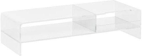 HOMCOM Supporto per Monitor in Acrilico 50.8x19x12 cm Trasparente | nan