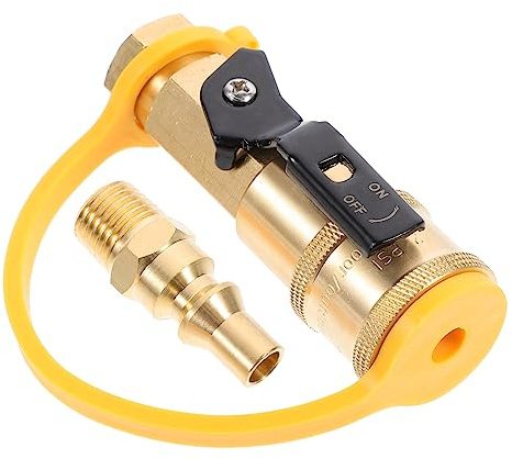 BUGUUYO 1pieza Conector De Latón Gas Adaptador De Tubo De Válvula De Cierre Para Barbacoa y Estufas