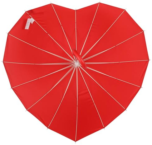 A2Z Ladies Wedding Bridal Umbrella Waterproof Windproof Love Canopy Brolly - Umbrella Heart Beat Red