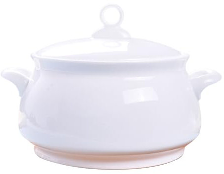 XYUERU Soupière en céramique avec Couvercle, Bols de Service en Porcelaine avec Doubles poignées, Grande capacité for Les fêtes à la Maison, Les Repas de Famille, Les dîners