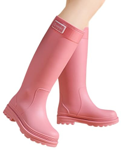2026 Bottes de pluie pour femme Pantoufles d'extérieur décontractées confortables Chaussures de cheville en caoutchouc à talon bas pour la randonnée Camping Vêtements de tous les jours Chaussures