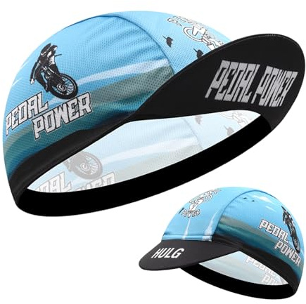 HULG Cappellino da Ciclismo Unisex - Cappellino da Ciclismo in Poliestere - da Indossare sotto Il Casco - Fodera per Casco da Bicicletta Traspirante e Anti-Sudore (Color-19)