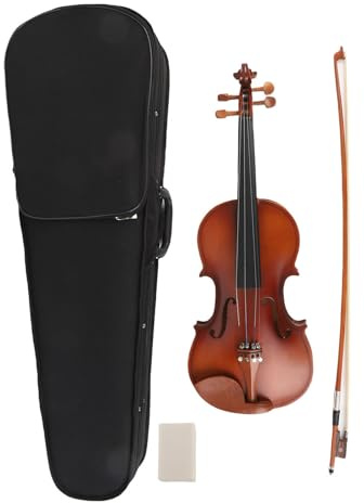 4/4 violin matt tigermönster akustisk professionell fiol med hårdfodral för nybörjare