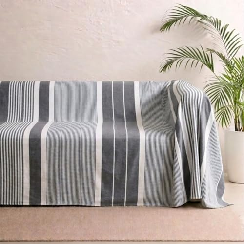 MOMOMUS Jeté Multiusage Couvre-Lit d’Été 2 Personnes 230×260 cm, Gris