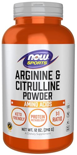 NOW Sports, Arginine & Citrulline Powder, 1:1 Ratio, Amino Acid, 12 oz