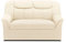 DOMO. collection Sofa Berlin, Leder, klassisches 2er Sofa, Polstergarnitur mit weichem Kunstleder und hochwertigem Federkern, 2 Sitzer 143 x 90 x 89 cm (BxTxH), beige (weiß)