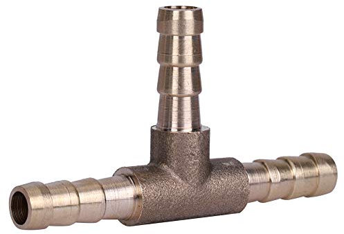 Raccordo a T Ottone, Raccordo T Benzina 6mm, Raccordo T Carburante, Raccordo 3 Vie a T Canna Gas, Tee Adattatore Per Tubo Flessibile Del Carburante a T Connettore 6 8 10 12mm Opzionale, 4 Pezzi 6mm