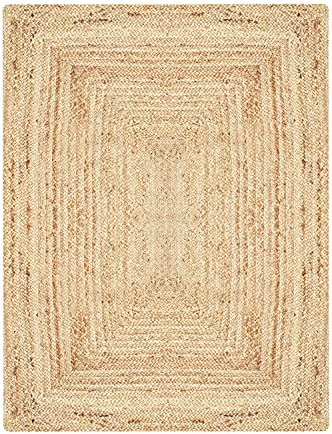 MARRAKESCH Handgewebter Jute Teppich Nora 120 x 170 cm groß | Outdoor Teppiche eckig geflochten für Garten oder Balkon | Indoor im Wohnzimmer Kinderzimmer | Mediterrane Deko für Ihre Wohnung Haus