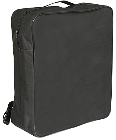 Black Mobility Scooter Storage Bag - Compatible with Most Scooters - One Large Compartment - Sturdy Carry Handle - Adjustable Strap - Raised Rubber Feet