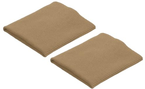 sourcing map Puños Elásticos con Ribetes Acanalados de Algodón, Tela de Punto Acanalado, Cinta Elástica de Punto Acanalado, Puño de Manga, Cintura, para Costura, Color Caqui, 1 Par