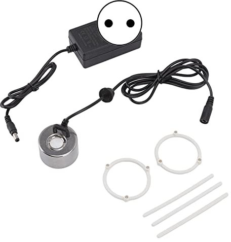 Tbest Brumisateur Ultra Brumisateur pour étang en Acier Inoxydable, pour Rocaille, Vase à Poissons, Décoration de Bassin d'eau, Prise Américaine 110-240 V, Décoration de Fontaine de