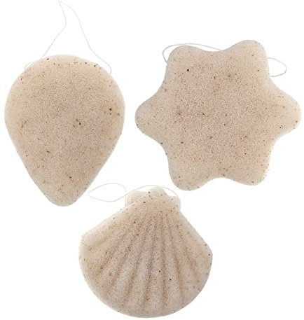 Baluue 3stücke Konjakschwamm Gesichtsschwammquaste Für Peeling Reinigungsquaste Aus Konjak Natürlicher Konjakschwamm Für Gesichtswaschen Entfernt Make-up Und Schmutz