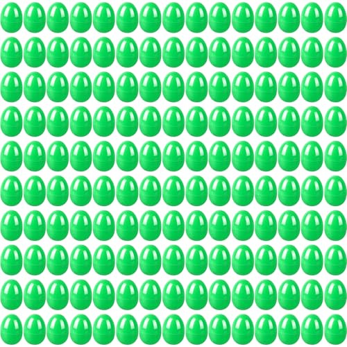 kymqlyw 150 huevos de Pascua rellenables de plástico vacíos en blanco para rellenar cestas de Pascua, rellenos de fiesta temática de Pascua, relleno de caza de Pascua, premio de aula (verde)