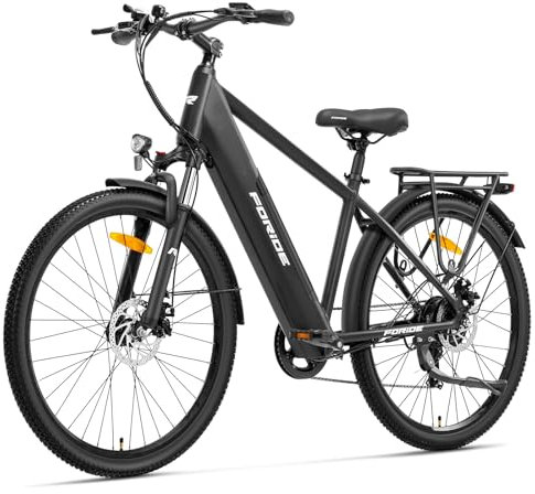 Foride Roamer 1 27,5 E-Bike für Erwachsene, 7 Gang Elektrofahrrad mit Austauschbarem 36V 13Ah Akku, 250W Motor, 25 km/h und 100km Reichweite E-Bike Damen Herren für Städtische Pendler