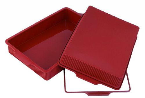 silikomart | SFT332 Stampo in Silicone LASAGNERA, Antiaderente, Confezione da 1 Stampo con Safe Ring, 330 x 220 mm, h 55 mm, Volume 4,5 l, Made in Italy