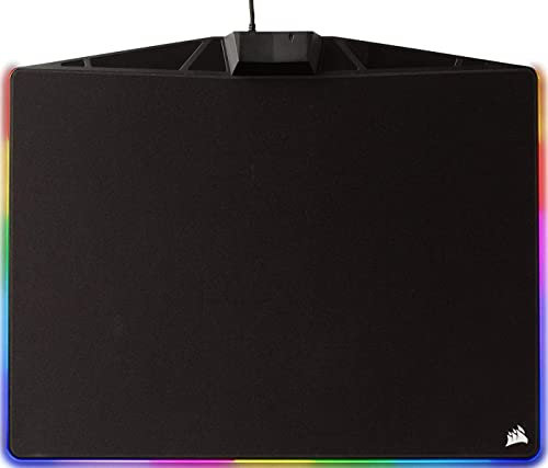 Corsair MM800C Polaris RGB Gaming Mauspad (Medium, RGB 15 Zonen Beleuchtung, Stoffoberfläche) schwarz