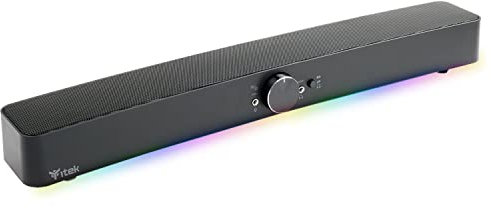 Itek Gaming Soundbar S100 illuminazione RGB, BlueTooth, Jack 2x3.5mm con Uscita Mic e Cuffie