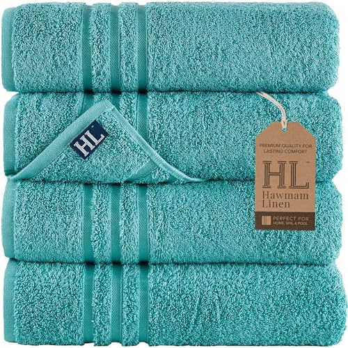 Hammam Linen Serviettes de Bain 100% Coton, Douces et absorbantes, de qualité supérieure